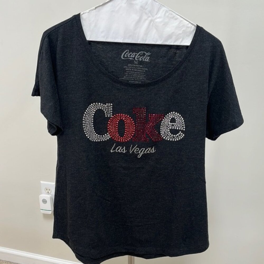 Coca Cola Las Vegas short sleeve rhinestone tee